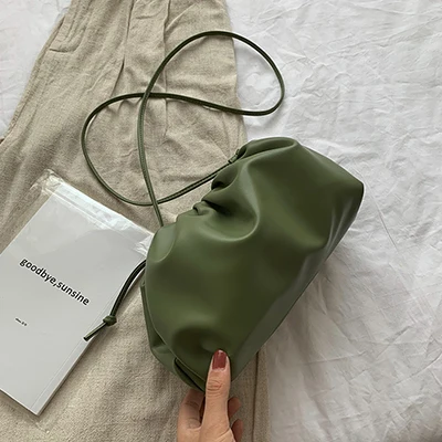 green Дизайн Hobos женские сумки-мессенджеры повседневные женские Сумки из искусственной кожи через плечо женские сумки модные однотонные шикарные Bolsa Новые - Цвет: green