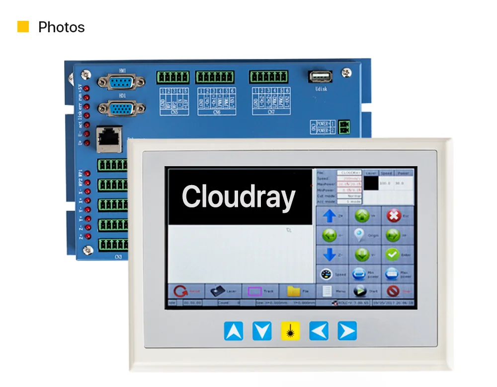 Cloudray Ruida RD RDC6344G " сенсорная панель Co2 лазерный DSP контроллер для лазерной гравировальная и режущая машина RDC DSP 6344G