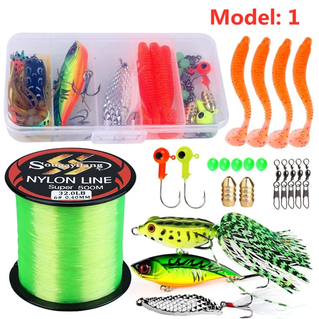 Sougayilang Fishing Tackle Set 500m Nylon Fishing Line and Fishing