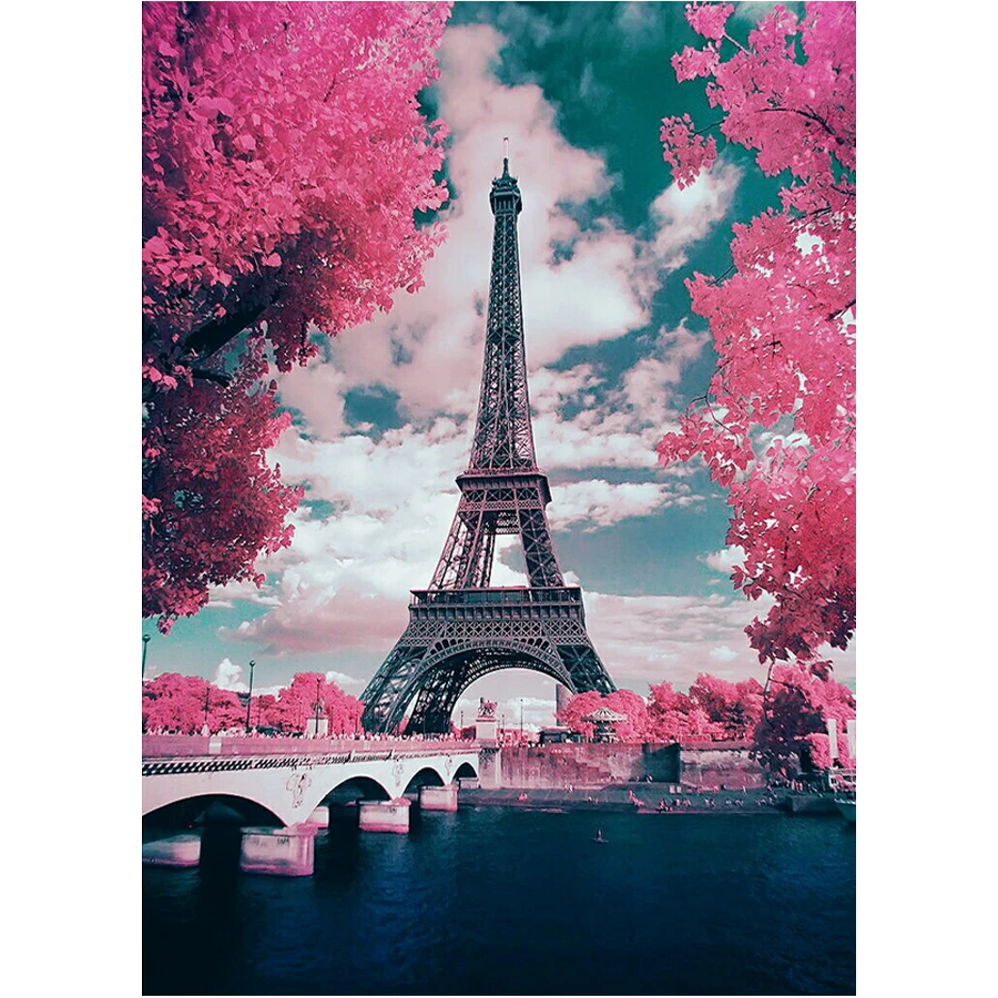 autumn landscape tower 5d mosaic DIY Diamond Painting full square diamond Embroidery cross stitch needlework room decor | Дом и сад