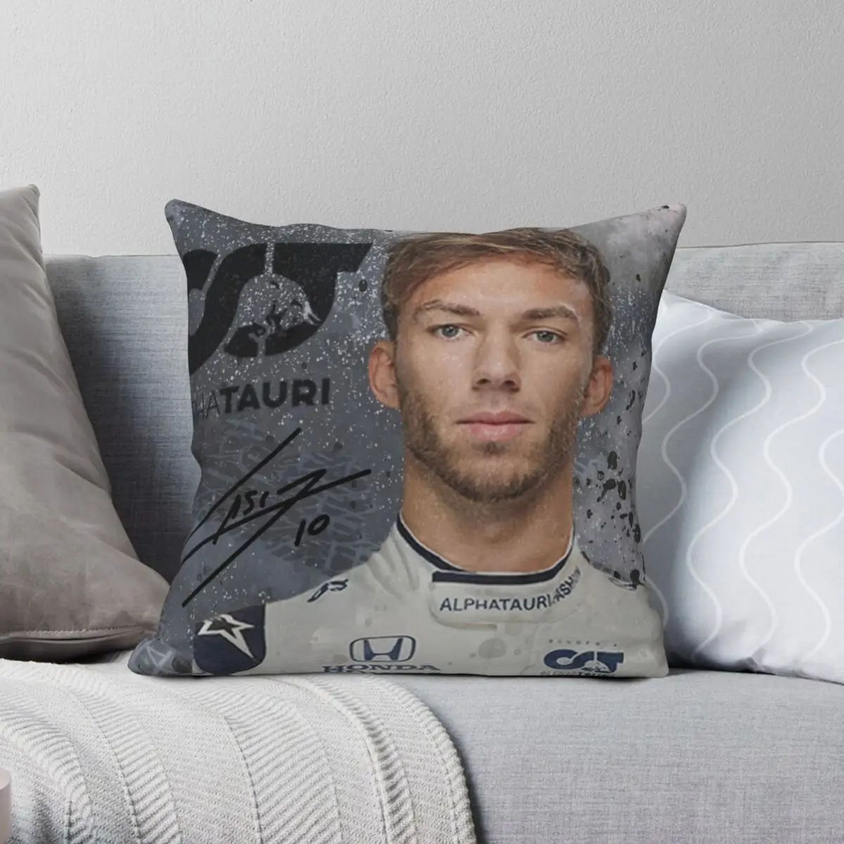 

Pierre Gasly Pillowcase Polyester Linen Velvet Creative Zip Decor Bed Cushion Cover Wholesale