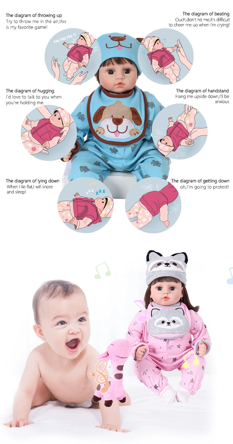 18in Original Bebe Rebon Silicona Toddler Toys Boneca Reborn Baby Doll Lifelike Dolls For Girls Gifts Dolls Aliexpress