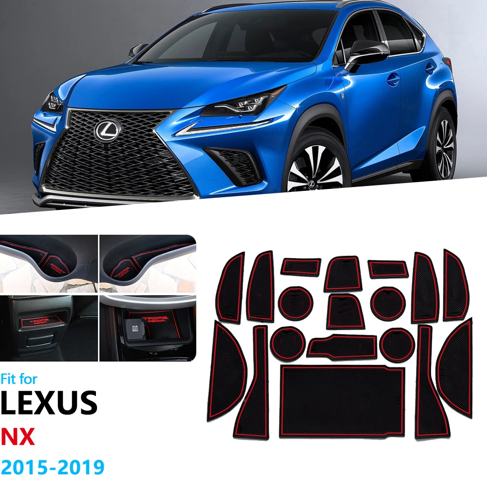 Противоскользящими резиновыми затворный слот коврик для Lexus NX 200 Т 300 300H AZ10 аксессуары NX200T NX300 NX300h