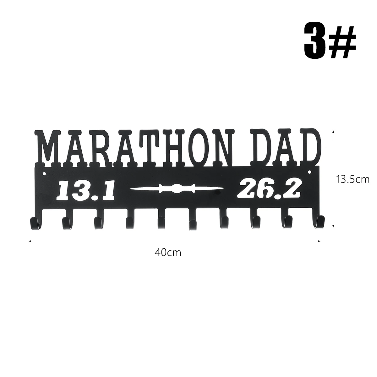 Marathon Dad 36+ медали вдохновляющая нержавеющая сталь медаль Вешалка металлическая медаль держатель Спорт Бег Плавание медаль дисплей стойка держатель - Цвет: Marathon Dad
