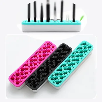 

Silicone cosmetic pencil storage box Makeup brush shelf Cosmetic rack makeup organizer