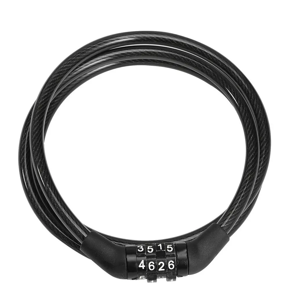 

Code Cable Lock Cycling 4-Digital Bicycle Combination Bike Chian Lock 8*1200 mm Plastic Alloy Bike Anti-theft Lock free shipping