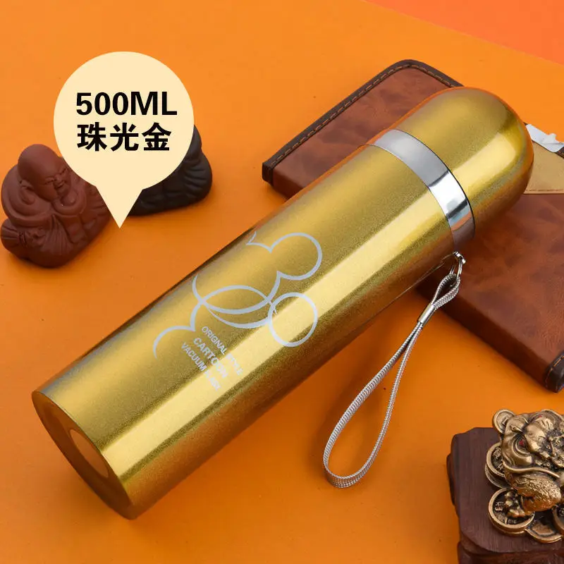 09 one cup 500ml 1 шт 350 мл 500 мл Дисней Микки мультфильм чашка вакуумная изоляция пуля бутылка из нержавеющей стали термос чашка портативный открытый бутылка - Цвет: 09 one cup 500ml