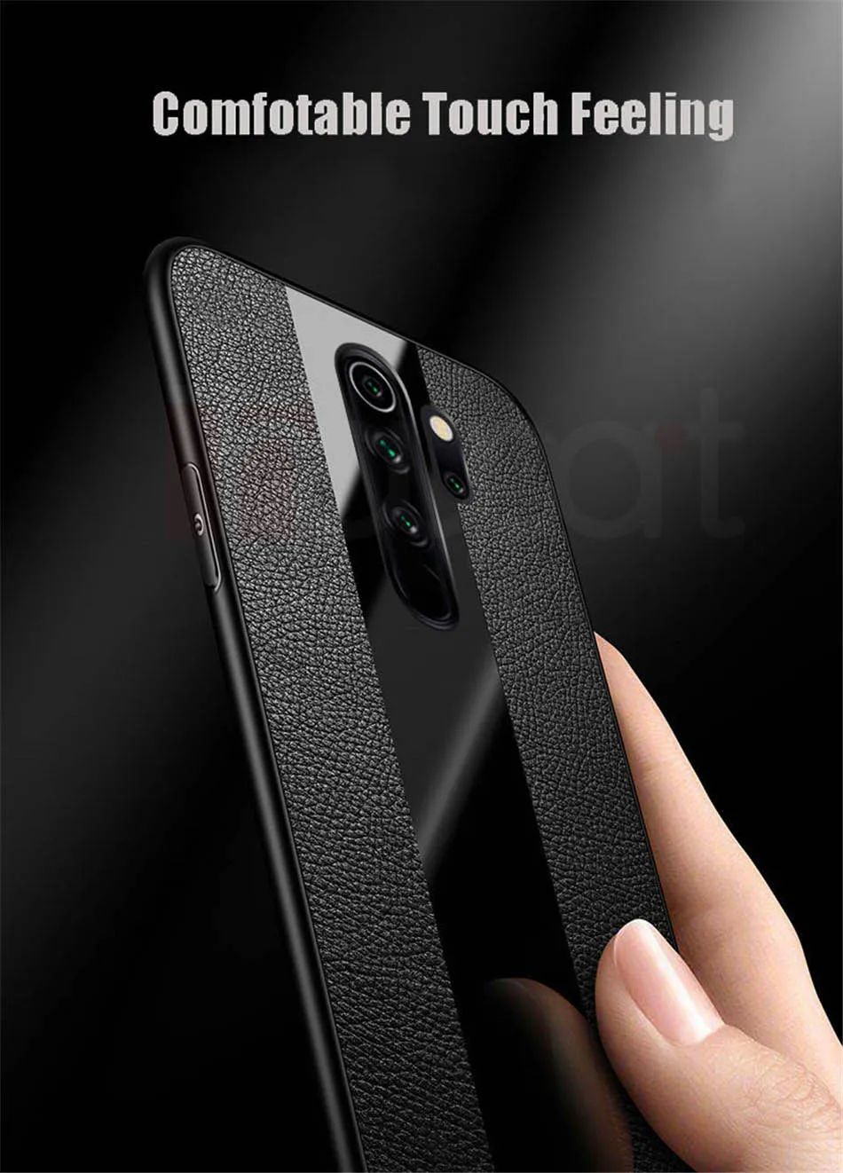 Роскошный чехол для Xiaomi Redmi Note 8 Pro из искусственной кожи, акриловое стекло, чехол для телефона Xiaomi Redmi Note 8, чехол
