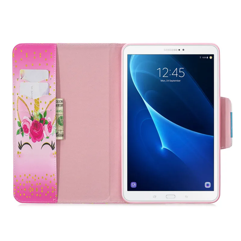 Wekays For Samsung Tab A6 10.1 Cartoon Unicorn Leather Case For Samsung Galaxy Tab A6 A 6 2016 10.1 T585 T580 T580N Cover Cases