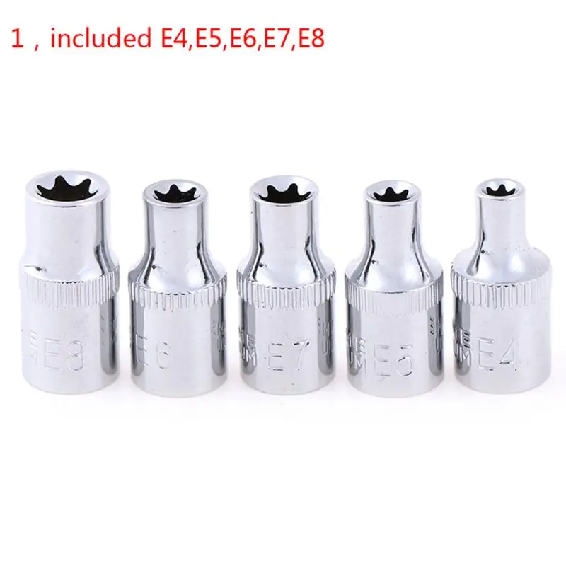 5 шт., 1/4 дюймов, Набор торцевых головок Torx Star Bit, E4, E5, E6, E7, E8, набор головок Star, набор ручных инструментов, ручные инструменты для ремонта