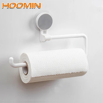 

HOOMIN Bathroom Towel Rack Kitchen Paper Holder Sticke Rack Roll Holder Kitchen Tissue Shelf Decoracion Tools Kitchen Supplies