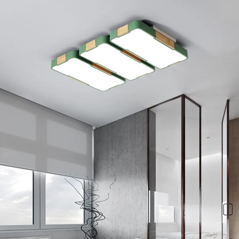 

Living Room Lights Minimalist Modern Glorious Rectangular 2019 New Style Northern European-Style Bedroom LED Ceiling Lamp Solid