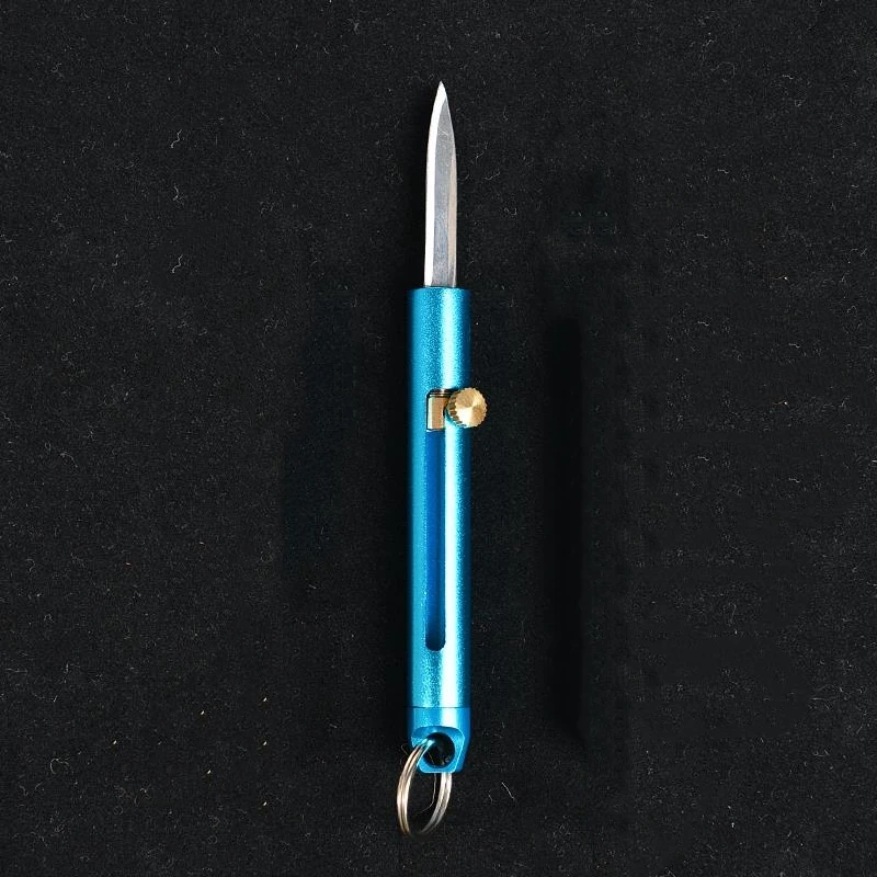 Sky blue 1 шт. портативная зубочистка, многоразовая коробка для хранения зубочисток, фруктовая вилка, мини складной нож для путешествий, кемпинга, инструмент для личного использования - Color: Sky blue