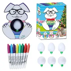 Kit de decoración de huevos de Pascua para niños, máquina giratoria de huevos para colorear con accesorios, juguete de regalo