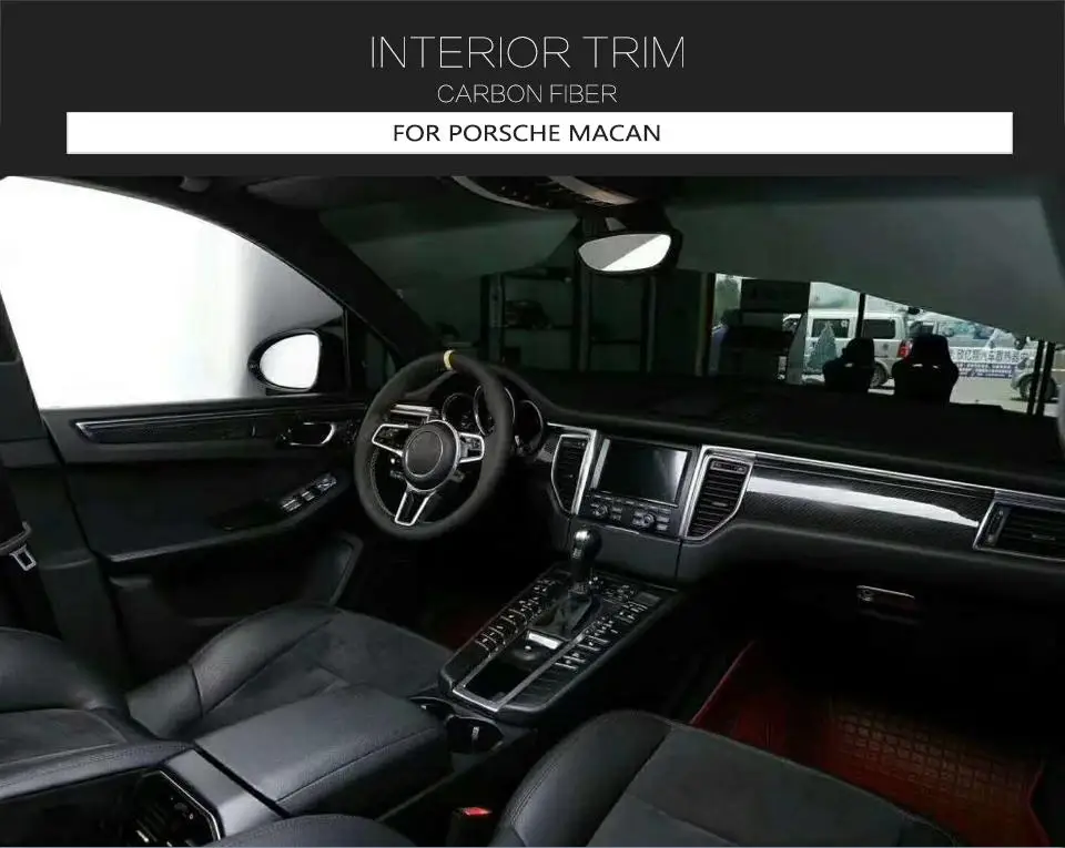 Для Porsche Macan Boxter реальные углеродного волокна декоративная интерьерная стенная панель накладка 7 шт./компл. RHD только в том случае