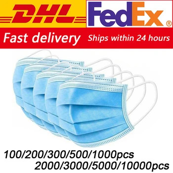 

3ply 50pcs 100pcs Meltblown Anti Pollution Disposable Laye Hygiene Face Dust Fabric Mask masque Facemask Mouth Cap Filter 50 pcs