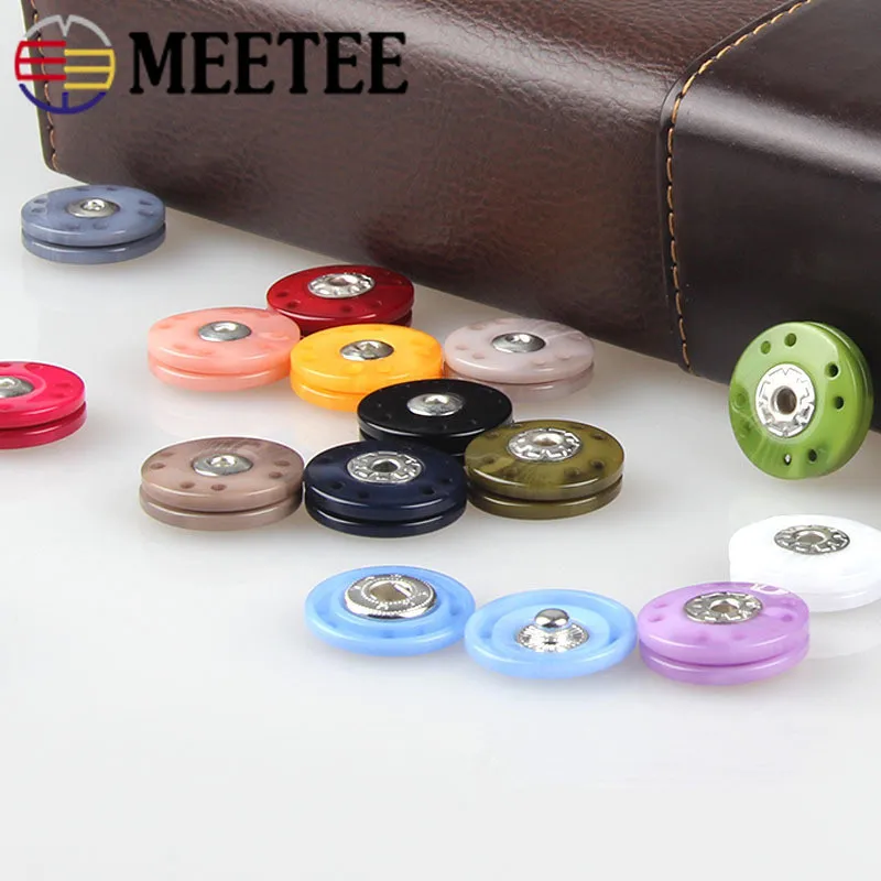 Meetee 20 шт. 21 мм Высокое качество красочные смолы кнопки DIY Невидимые для пальто одежды ручного шитья аксессуары смолы кнопки ZK2008
