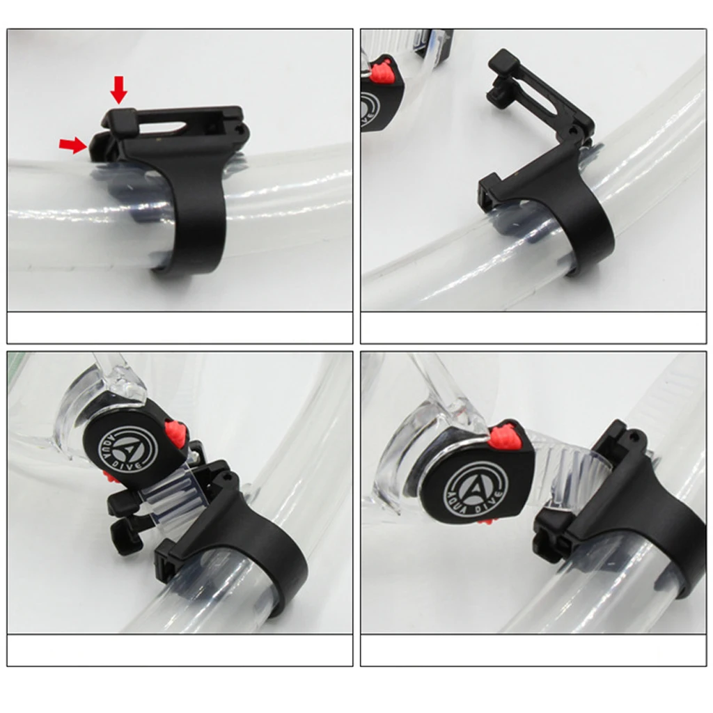 Snorkel Holder Clip Universal for Diving and Snorkeling - Quick Release Design Portable for Attaching to Mask
