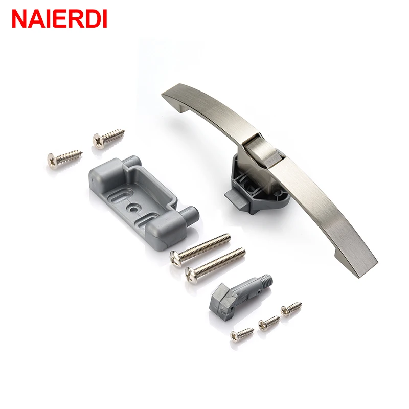 

NAIERDI Caravan Camper Car Push Lock with Handle RV Boat Motor Home Cabinet Drawer Latch Button Locks Furniture Handle Hardware