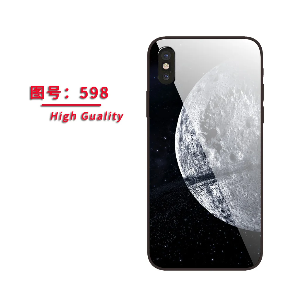 Для One Plus 6 7 Pro чехол для телефона звездное небо закаленное стекло Coque грязеотталкивающая крышка всесторонний защитный чехол - Цвет: Фиолетовый