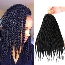 DAIRESS 1" Сенегальские скрученные волосы на крючках косички 12 стендов синтетические на крючках скрученные косички для наращивания волос