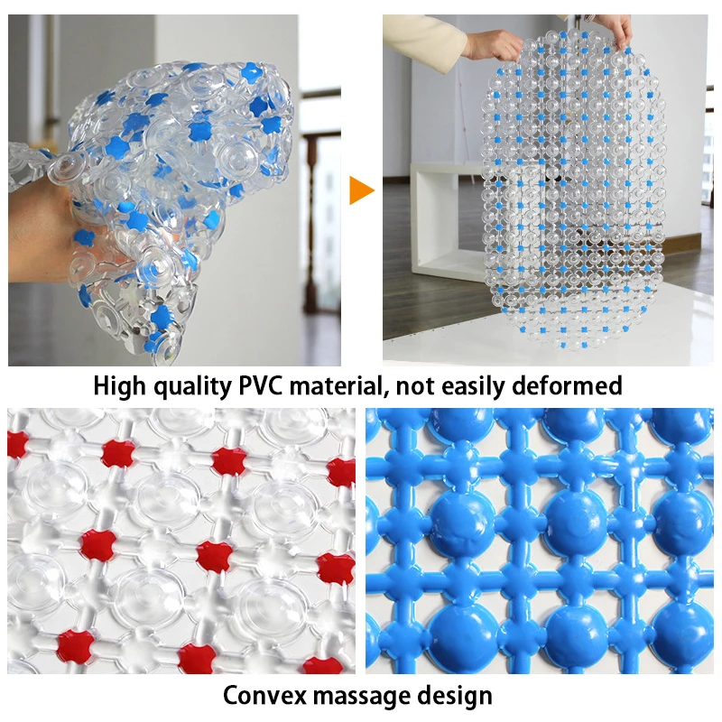 ПВХ Туалет коврики для ванной душ ванная комната ковер всасывания противоскользящие присоски Декор душ ковер красный