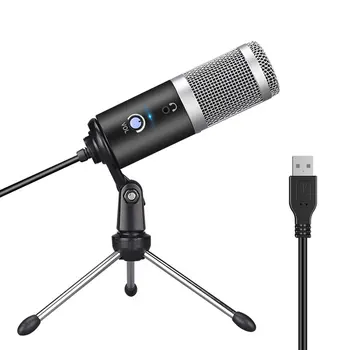 

Metal USB Condenser Recording Microphone For Laptop MAC Or Windows Microphone For Youtube Podcast Recording Instrument Play