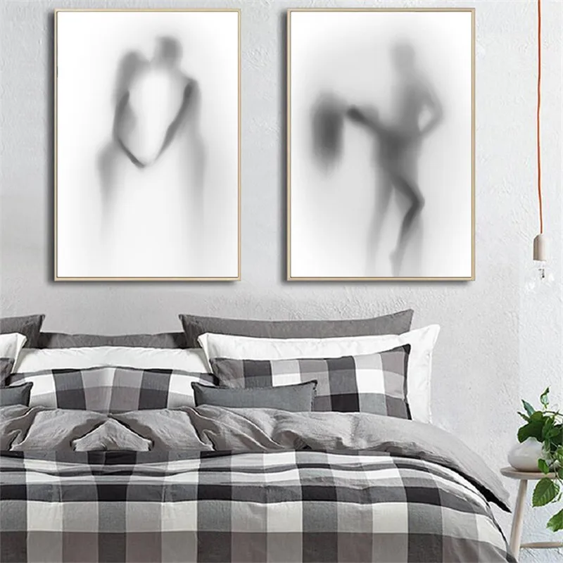 Modern Sexy Shadow Artistic Beauty Canvas Painting Wall Art Posters Print Pictures for Living Room Bathroom Toilets Home Decor | Дом и сад