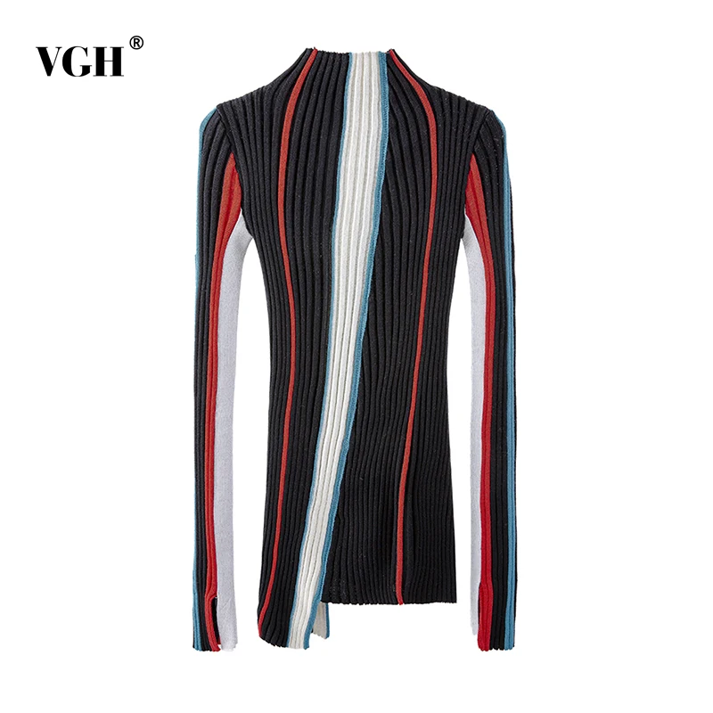 VGH Sexy Hit Color Knitted Sweater For Women