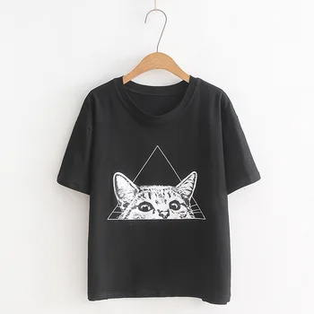 

Women T-shirts 2018 New Print Casual Cotton Women shirt O-Neck short sleeve