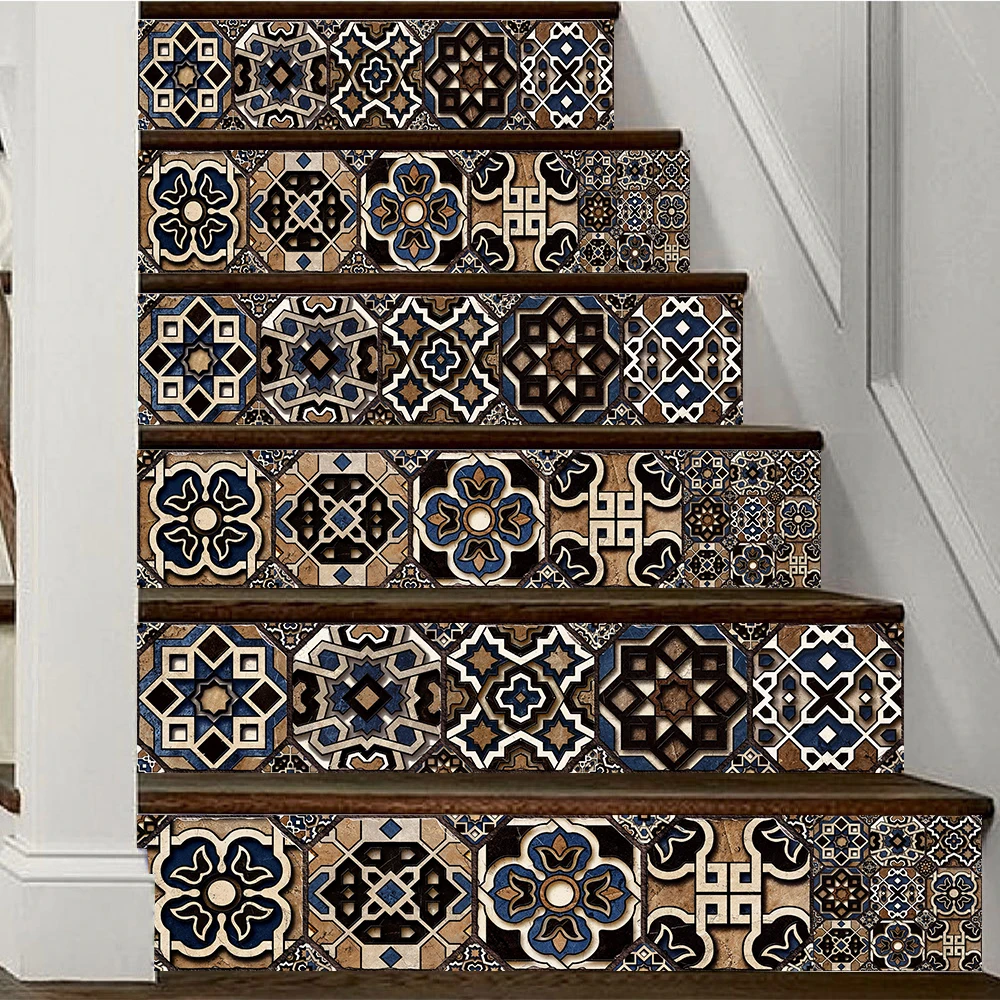 10/15/20センチメートルヴィンテージモロッコタイル壁のステッカーの