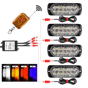 

DC 12V-24V 18W LED Strobe Flash Light Dash Emergency Warning Lamp 6500K For Car Motorcycle Pickup Ship Truck