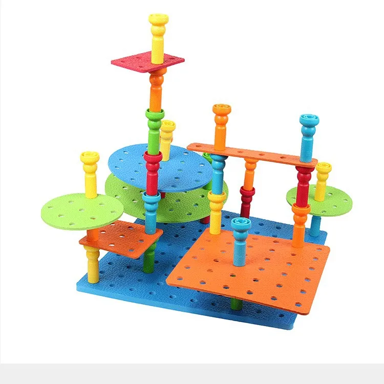 

Creative Children Intelligence Development Parent And Child Game Nail Building Blocks Children DIY Manual Toy Storm
