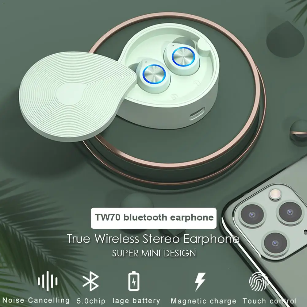 TW70 Bluetooth гарнитура беспроводные Bluetooth наушники стерео спортивные наушники с микрофоном