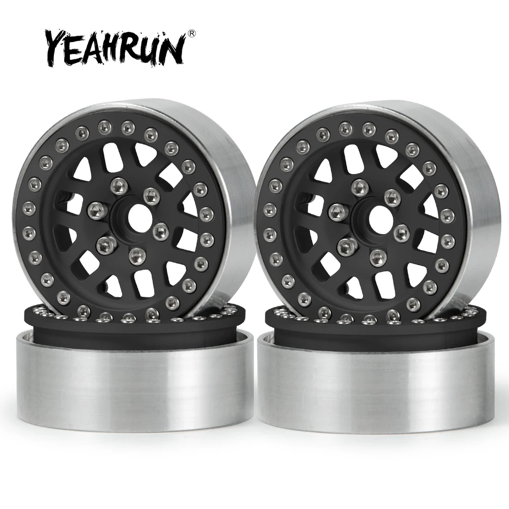 YEAHRUN 4 шт./компл. 1/10 RC Гусеничный 1 9 "Сплав Beadlock Колесные диски 25 мм ширина для D90