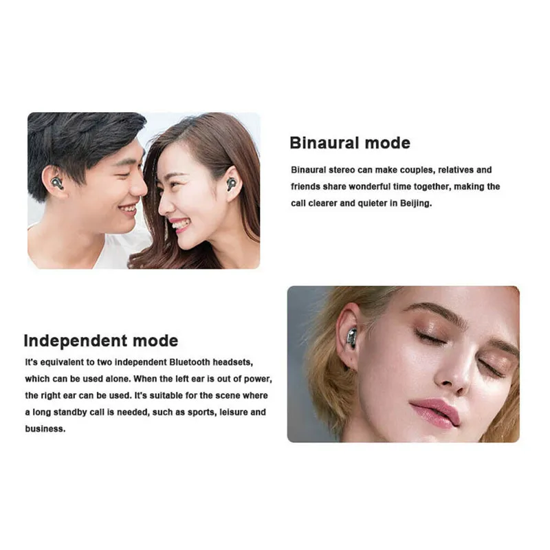 1800 мАч Bluetooth 5,0 гарнитура TWS настоящие беспроводные наушники мини стерео наушники
