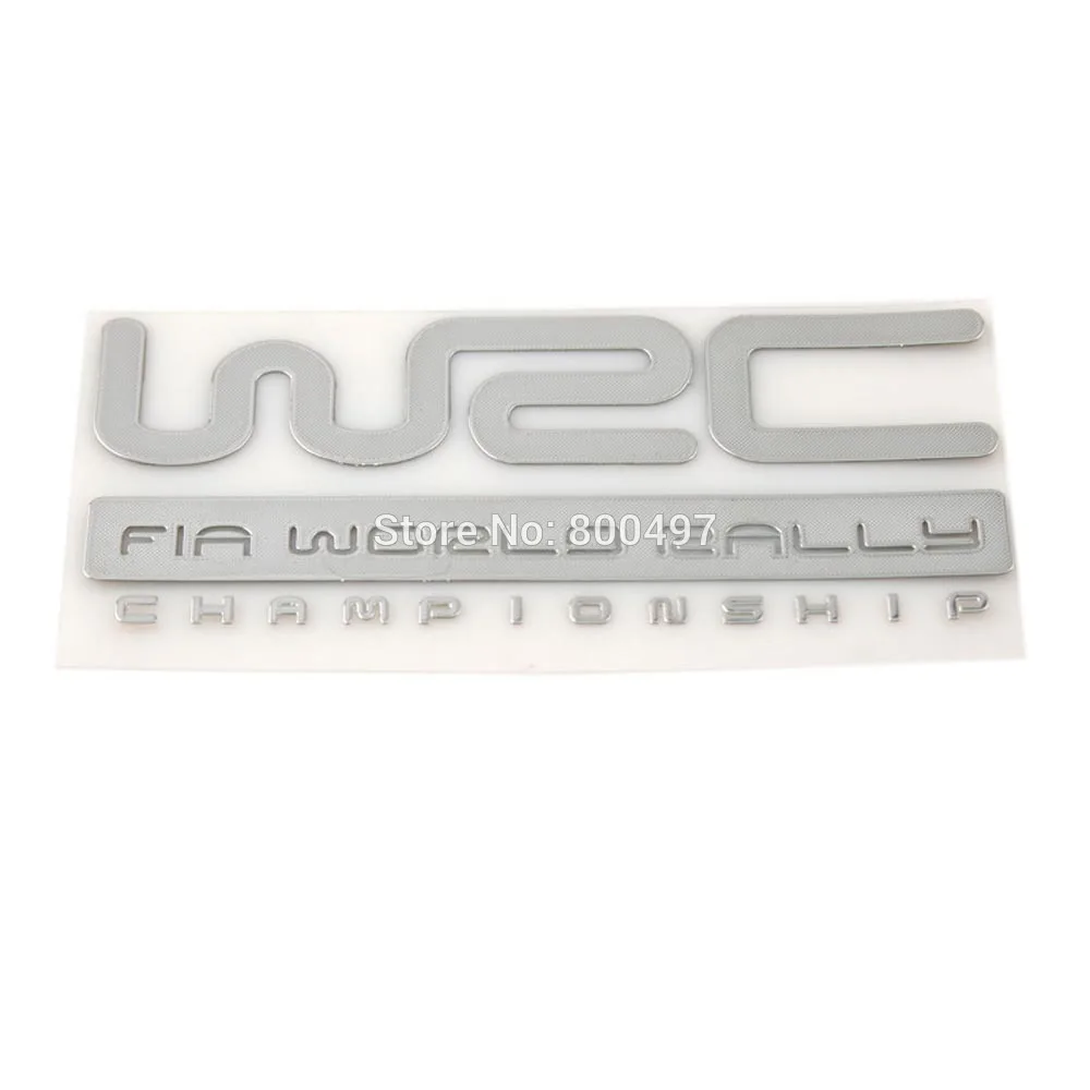 3D Car Trunk Nickel Alloy Badge Emblem Sticker Accessories Adhesive Car Styling Badge Decal For WRC FIA World Rally Champ