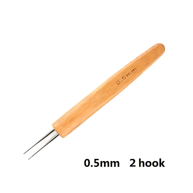 Alileader Crochet Hook Needle Hair Weaving Needle For Braids Knitting And Crochet Needles For Jumbo Braiding Twist Hair 1Pcs/Lot 0.5mm-2 Hook-1pcs