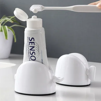 

Toothpaste Rolling Tube Multifunction Cream Cleansing Milk Toothpaste Tube Squeezer Bathroom Toothpaste Stand Holder Dispenser