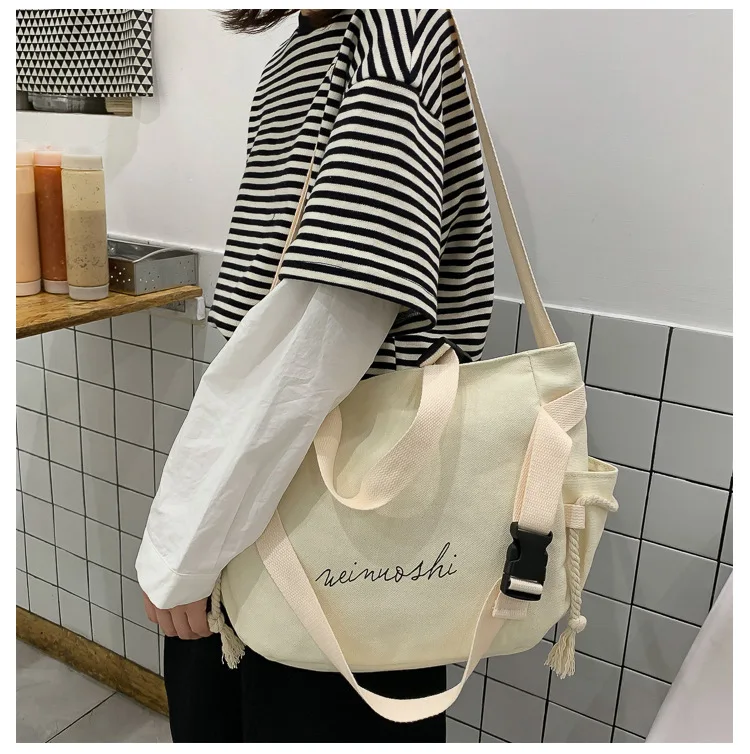 Японский стиль Harajuku рабочая одежда-Стиль студентов крутой врезной замок Холст сумка-мессенджер Ретро Гонконгский стиль большой объем Messen