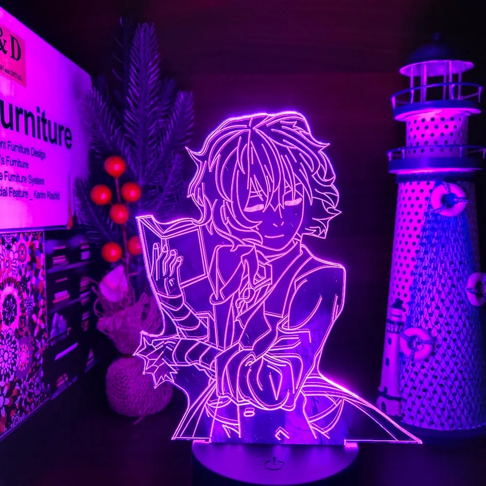 Хаоса аниме-hong книга 3D светодиодный ночной Светильник Иллюзия настольная лампа