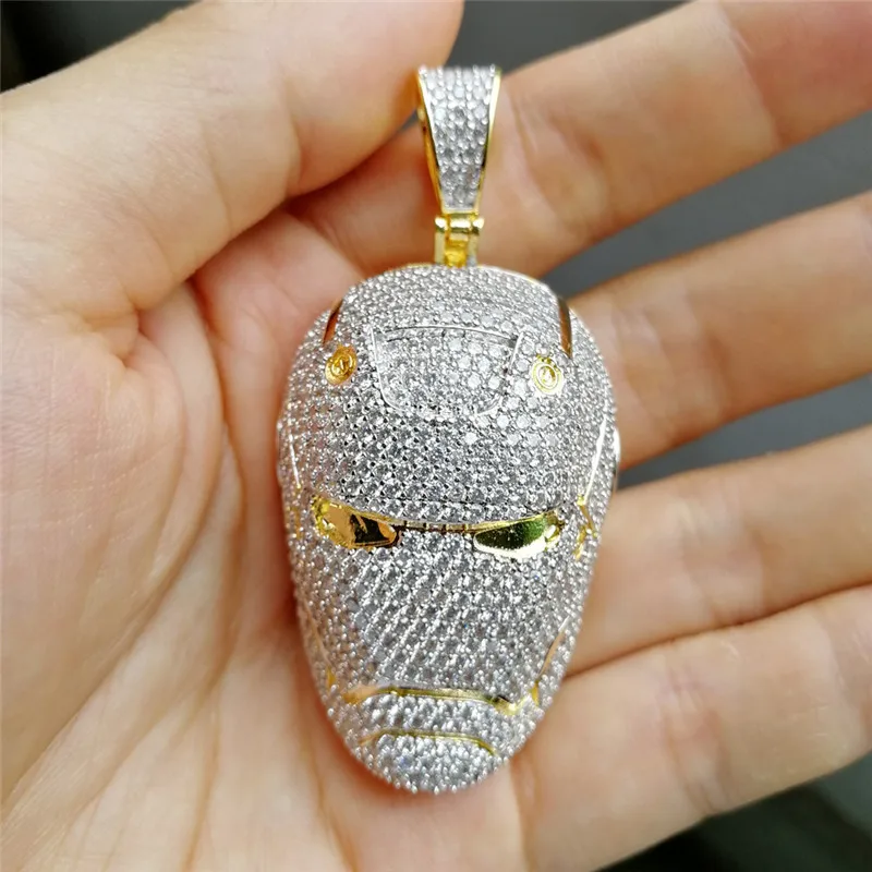 Bling Es Keluar Kubik Zircon Iron Man 