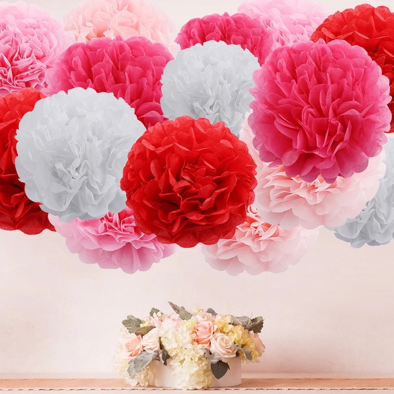 Помпоны из салфетки 25 см 300 шт. 32 цвета|pom pom 25|tissue paper pomspaper poms |