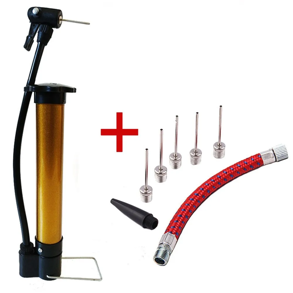 

1Pcs Bicycle Pump Inflator Cycling Hand High Pressure Bicycle Pumps Air Ball Pump with 1 Set Inflating Needle Kits Needle Hose