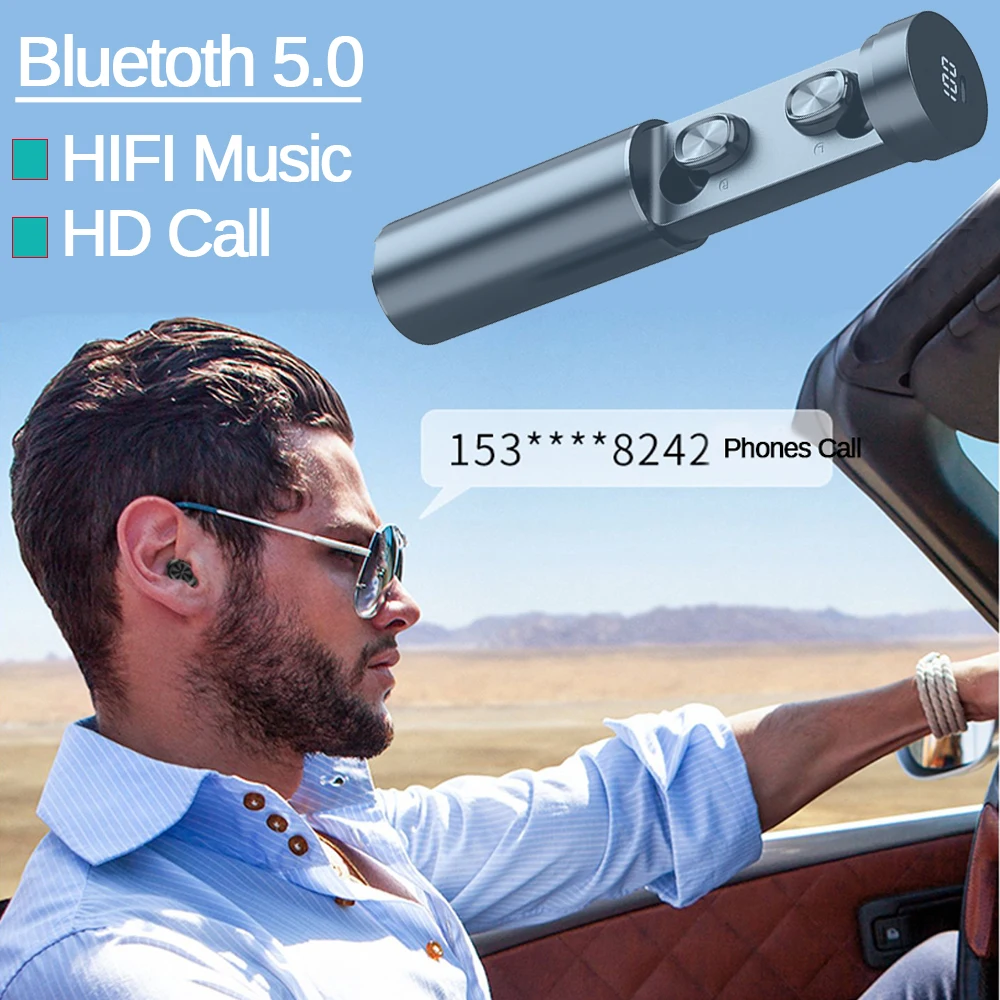B9 TWS Bluetooth Earphones True Wireless Earphone 8D HIFI Sport With MIC Earbuds Gaming Music Headset For Xiaomi Huawei Iphone