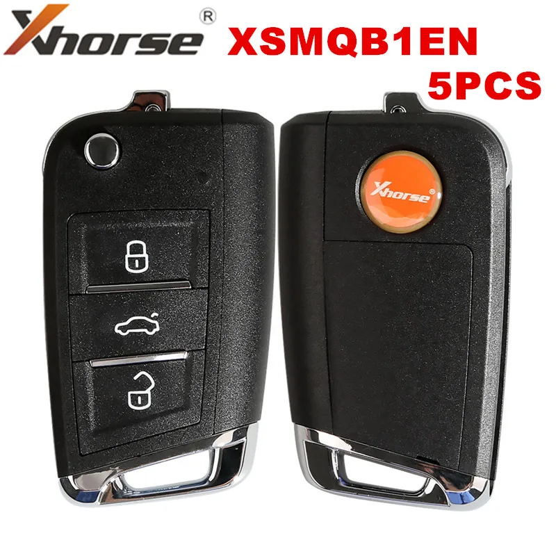 5 шт./лот Xhorse XSMQB1EN для V W MQB бесконтактных смарт дистанционный ключ 3 кнопки VVDI2/VVDI