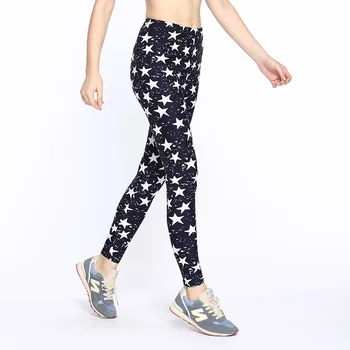 

2020 new Women Leggings Pants Female Fashion Star Print High Waist Stretch Elasticity Leggins Spring Autumn Slim Skinny Leggings