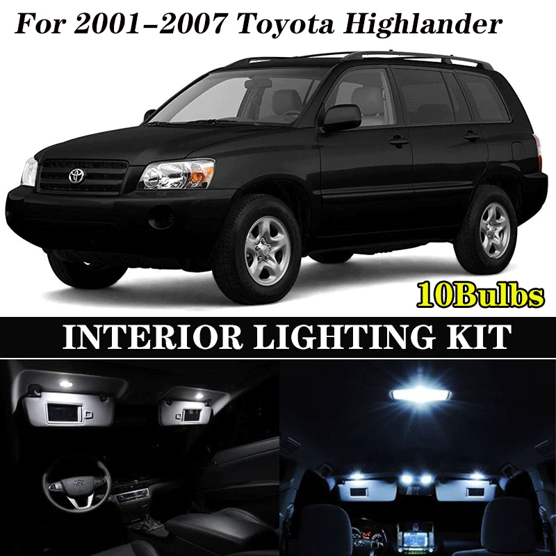 10 шт. автомобильные лампы для багажника Toyota Highlander 2001 2007|Сигнальная лампа| |