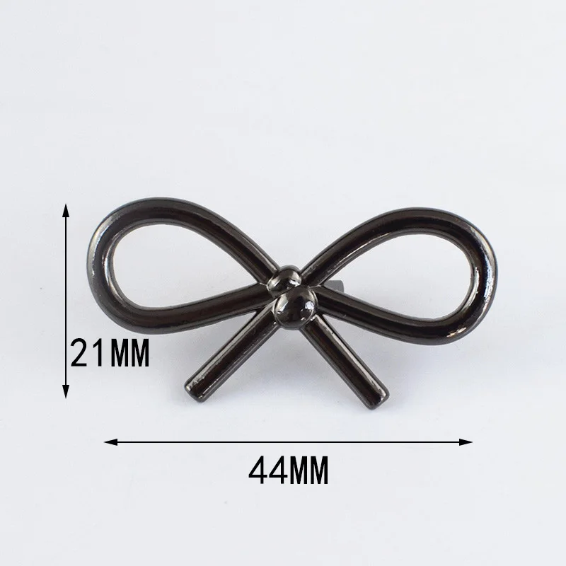 gunblack Meetee 44*22 мм обувь с бантом пряжка металлическая Сумка Одежда Декоративные пряжки Сделай Сам кожевенное ремесло багажные аксессуары BD437 - Цвет: gunblack