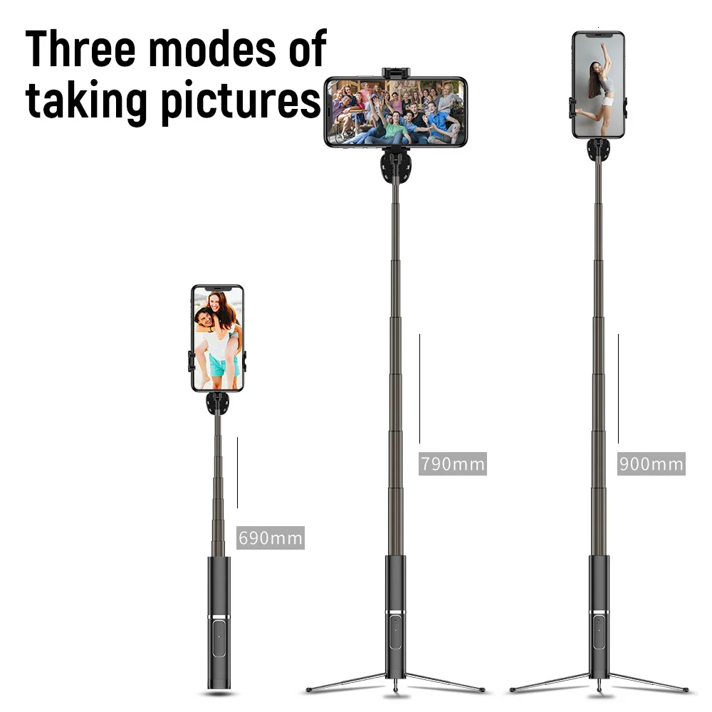 

Selfie stick with bluetooth foldable wireless selfie stick tripod suitable for mobile phone selfie stick mobile phone stabilizer